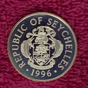 1996 Republic Of Seychelles 10 Rupees,Olympic Games 1996 Uncirculated Proof Coin